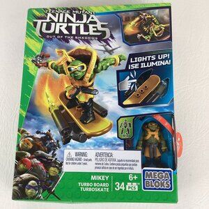 Mega Bloks Teenage Mutant Ninja Turtles Out Of The Shadows Mikey Turbo Board New